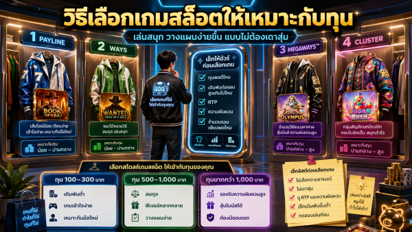วิธีเลือกเกมสล็อตให้เหมาะกับทุน เล่นสนุกและวางแผนได้ง่ายขึ้น แบบไม่ต้องเดาสุ่ม